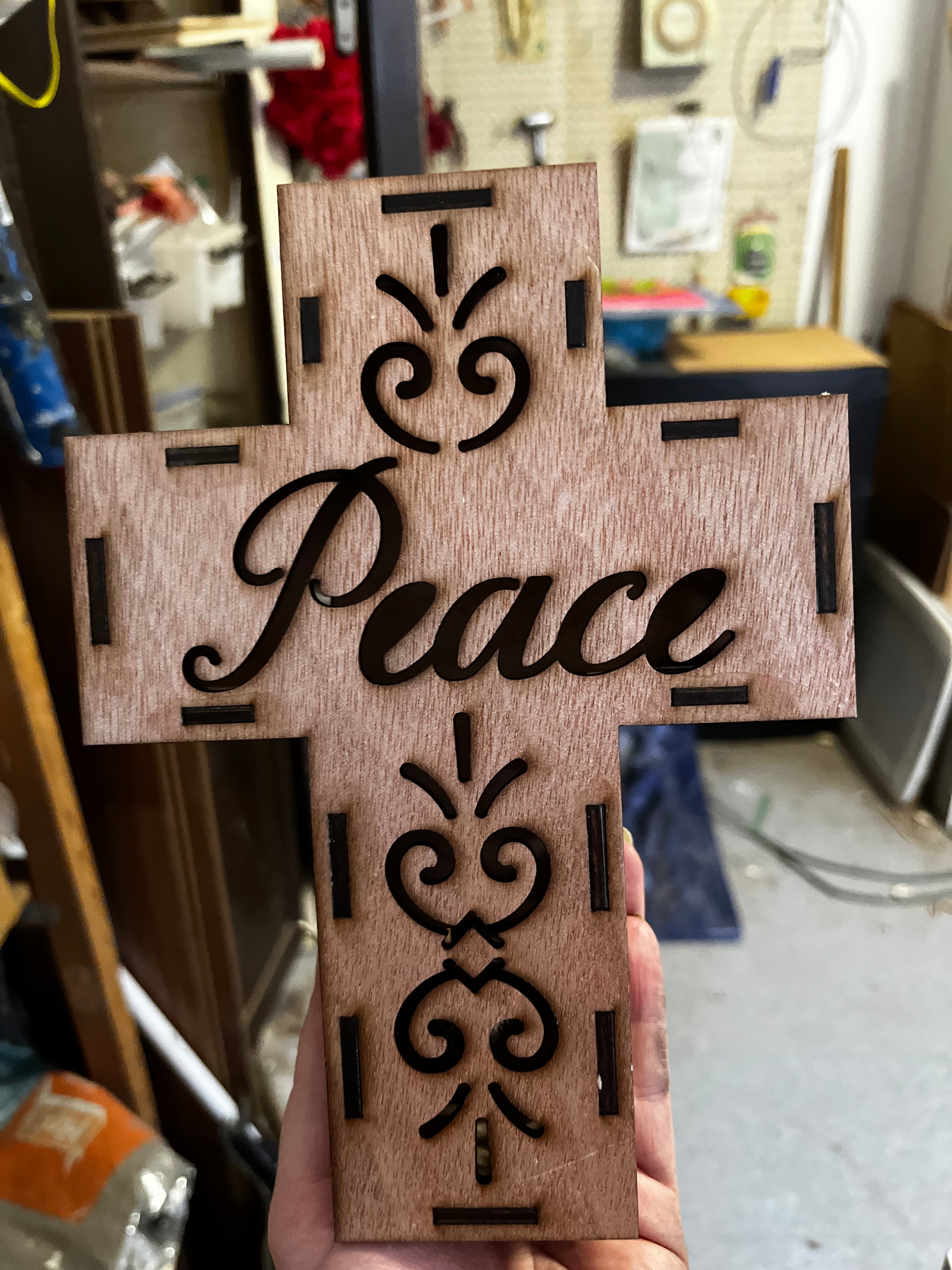 3d light up cross lantern nightlight